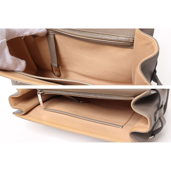 Delvaux Tempete MM Leather Greige Silver Hardware - Picture 4 of 6